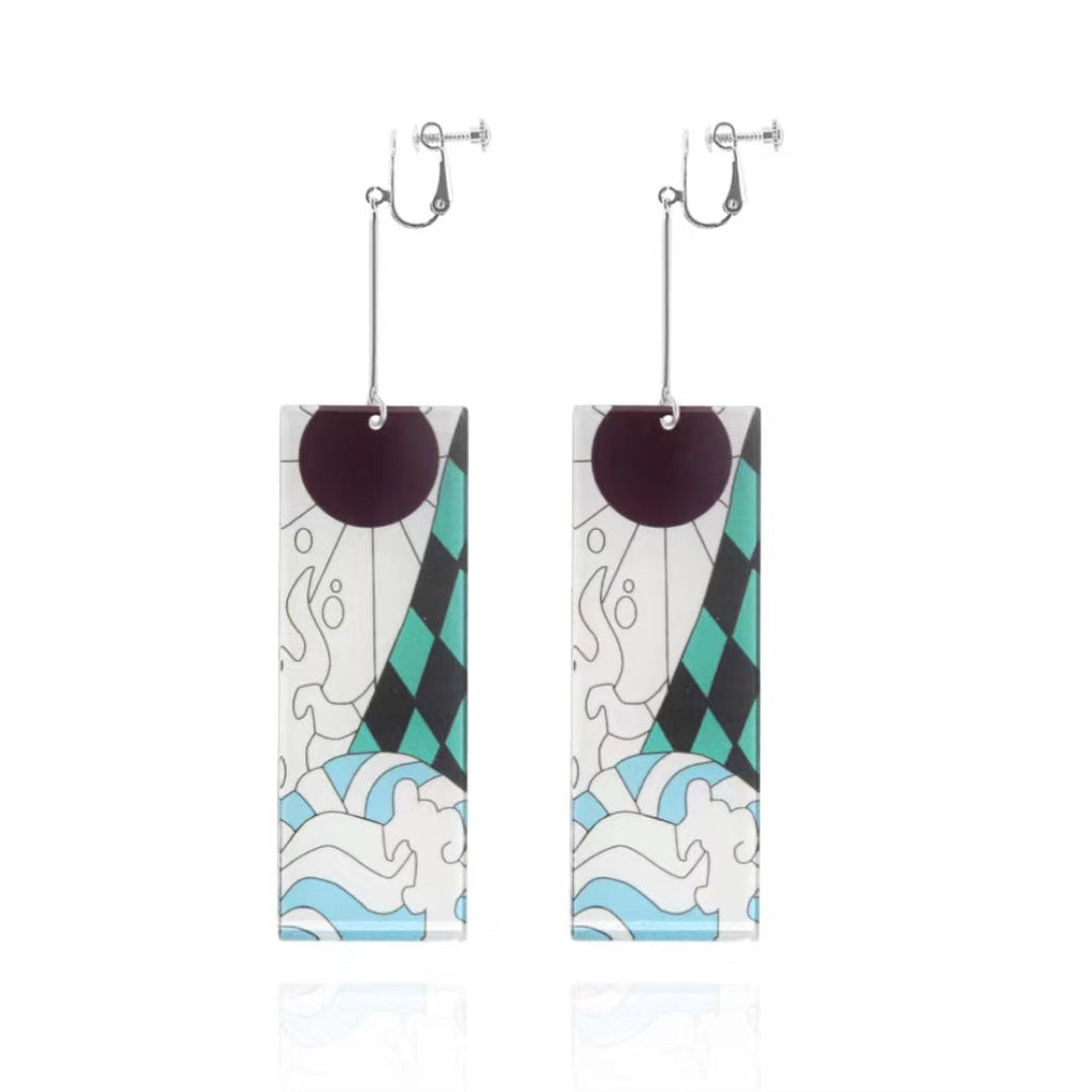 Magnifiques boucles d'oreilles Tanjirou/Nezuko pour un charme unique