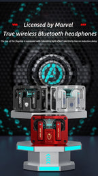 Écouteurs sans fil Marvel Iron Man Captain America, Casque Bluetooth Marvel avec étui de recharge