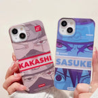 Coque de téléphone anti-collision en silicone tendance exquise Uzumaki/Sasuke/Kakashi Apple