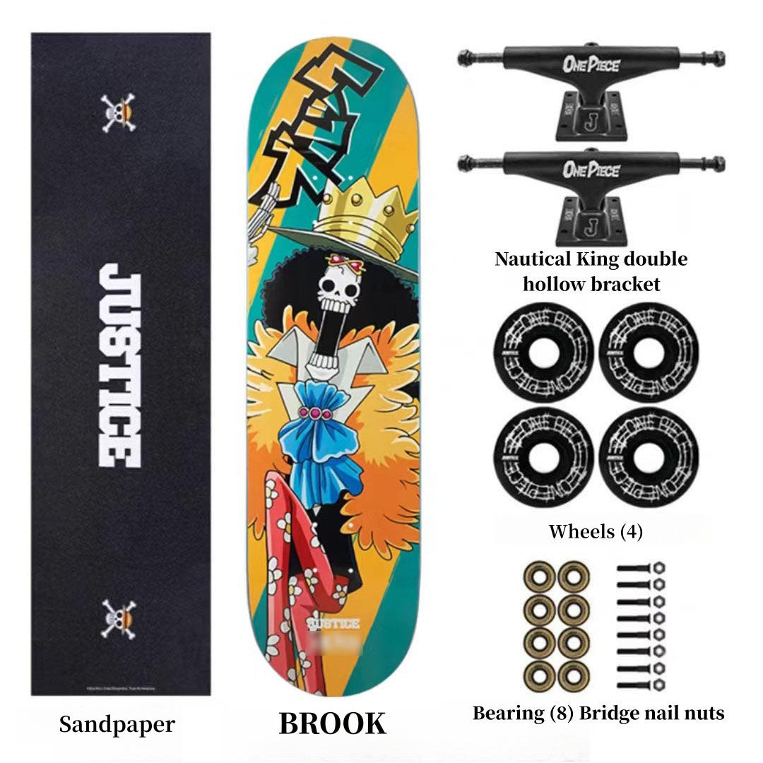 Skateboard professionnel Luffy/Zoro à motif fin (Taille: 80CM×20CM)