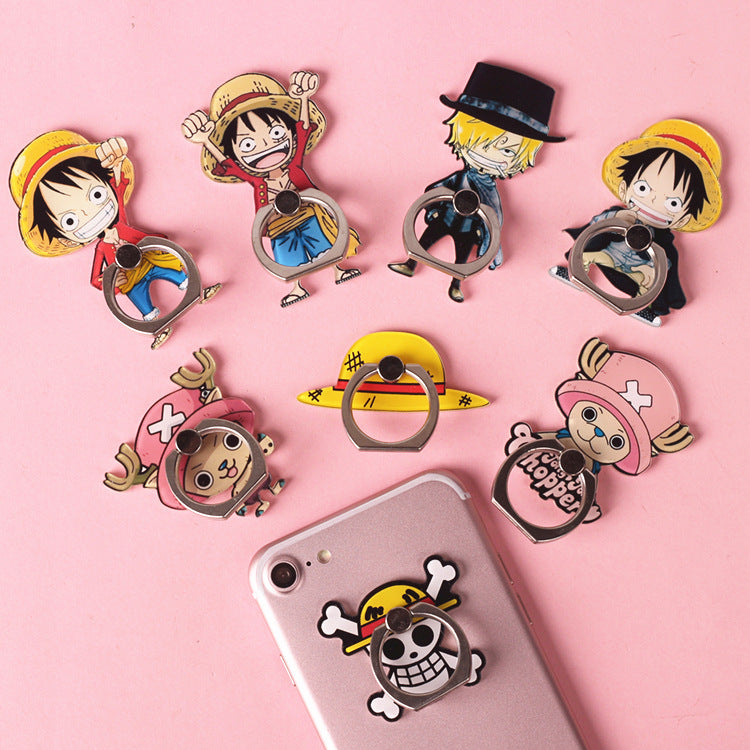 Support de téléphone autocollant à l'effigie des personnages Luffy/Chopper/Sanji