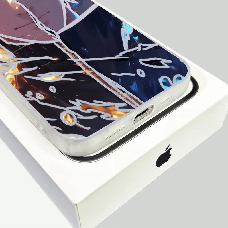 Coque de téléphone antichoc en silicone Uchiha Sasuke pour iPhone