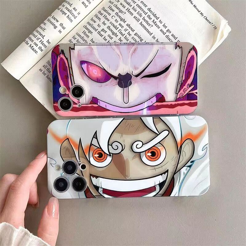 Coque de téléphone Luffy/Zoro en silicone antichoc pour iPhone