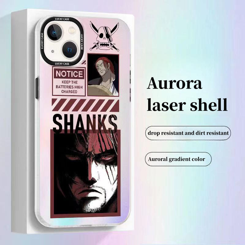 Coque de téléphone Luffy/Zoro/Shanks en silicone antichoc pour iPhone