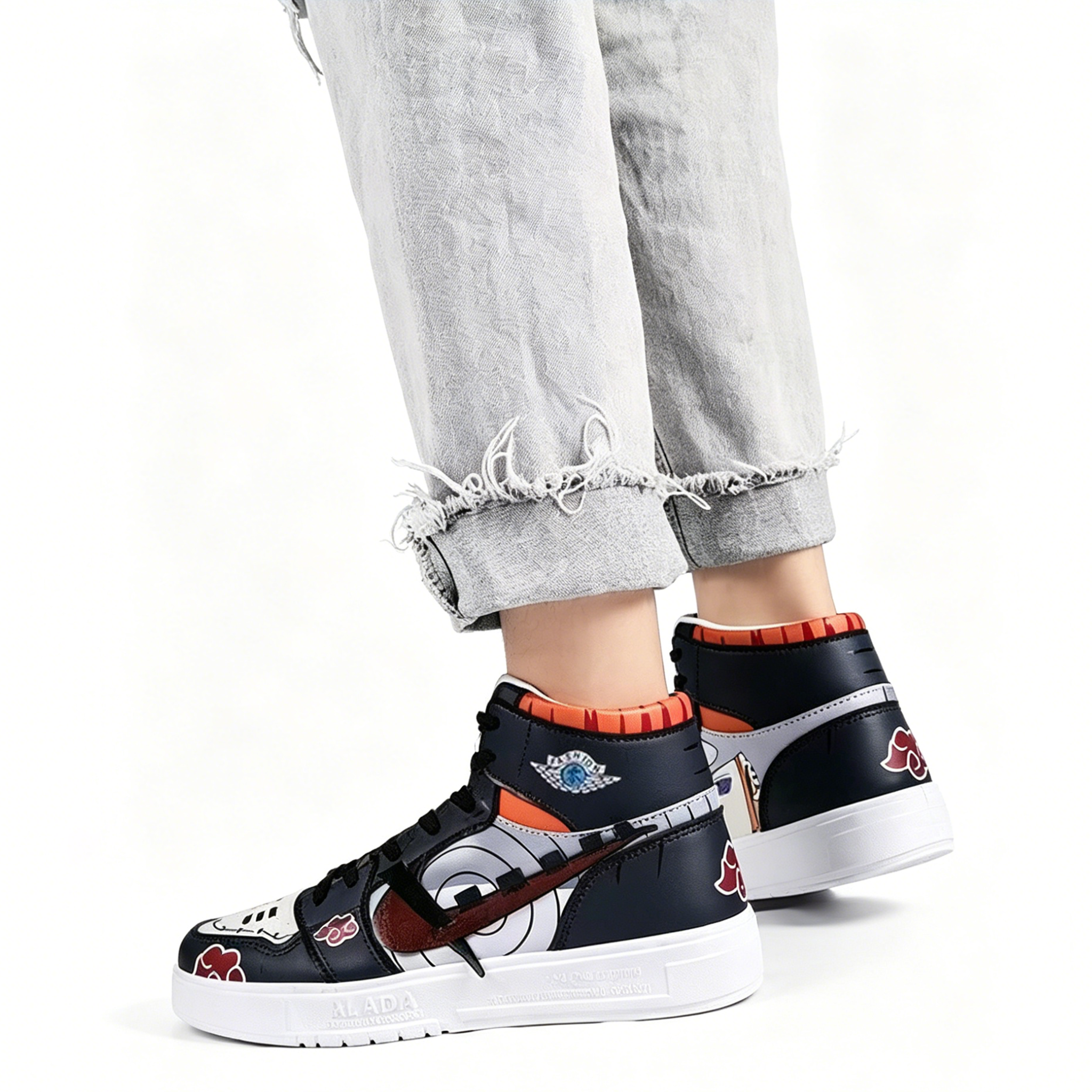 Baskets montantes Naruto Pain Yahiko Anime, chaussures streetwear décontractées à motif Akatsuki