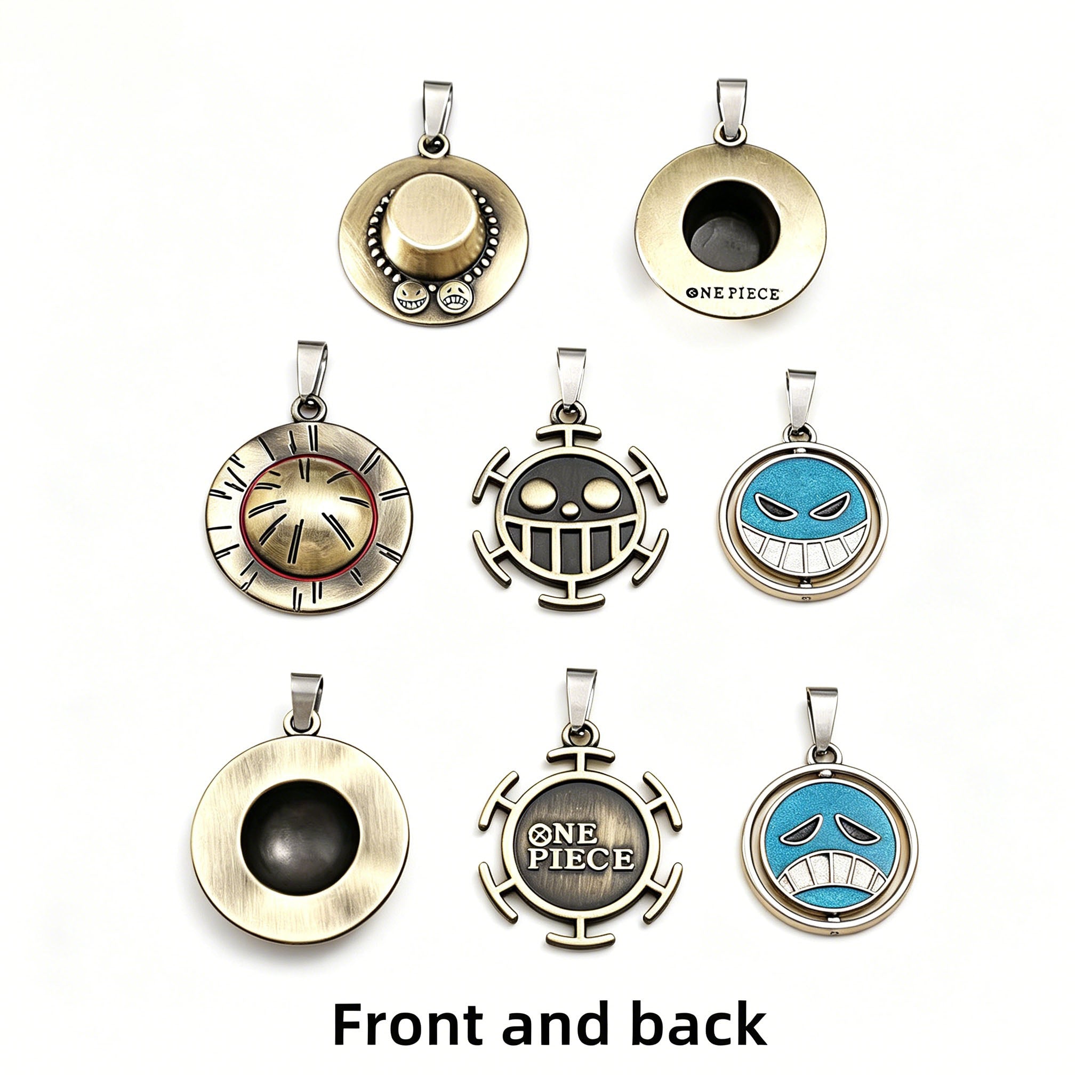 One Piece Necklace & Devil Fruit Enamel Pin Set | Anime Jewelry Gift Box