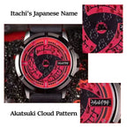 Naruto Itachi Montre à quartz rotative, Mode Ermite des Six Chemins Sharingan Montre-bracelet Anime
