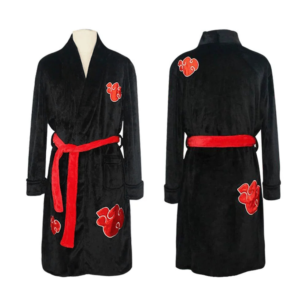Robe de nuit en flanelle de ninja Fire Shadow - Endormez-vous dans une chemise de nuit confortable