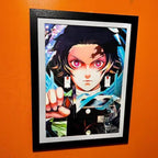 Kamado Tanjirou Hd 3D dégradé déformation peinture décorative tridimensionnelle cool