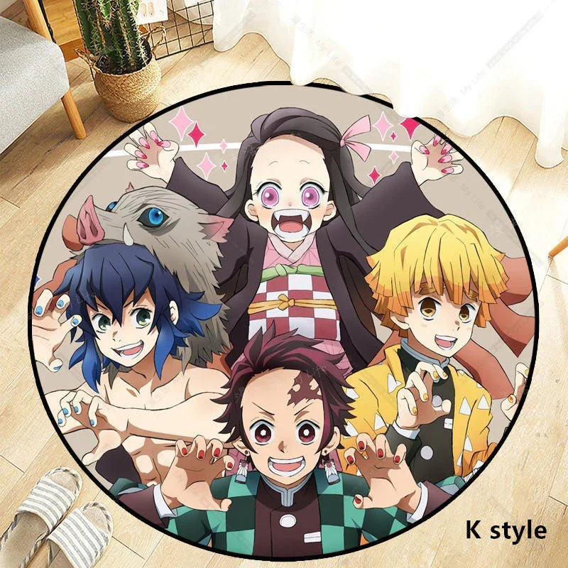 Tapis de maison Kamado Tanjirou fait à la main, écologique, antidérapant et confortable