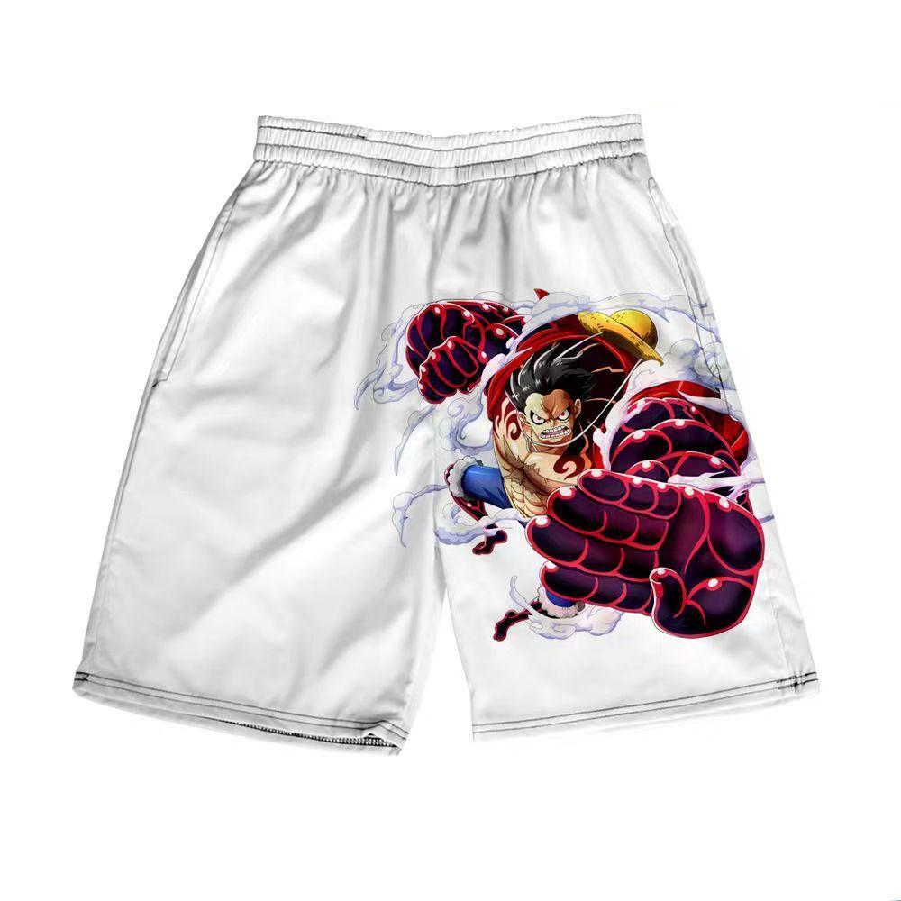 Shorts d'été Luffy/Zoro/Sanji/Chopper Pantalon imprimé texte exquis