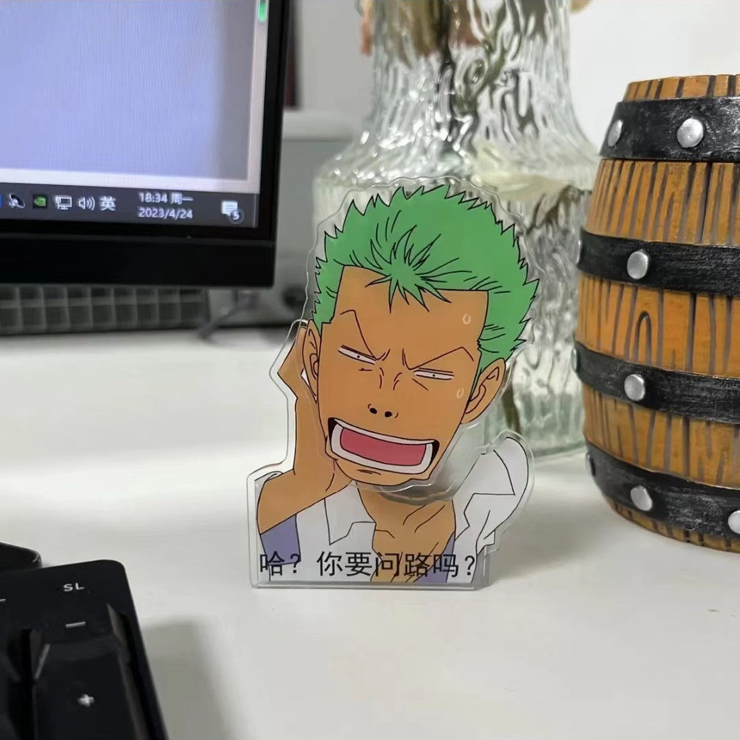 Ornement de tableau de bord Luffy/Zoro/Sanji en forme de figurine à tête branlante