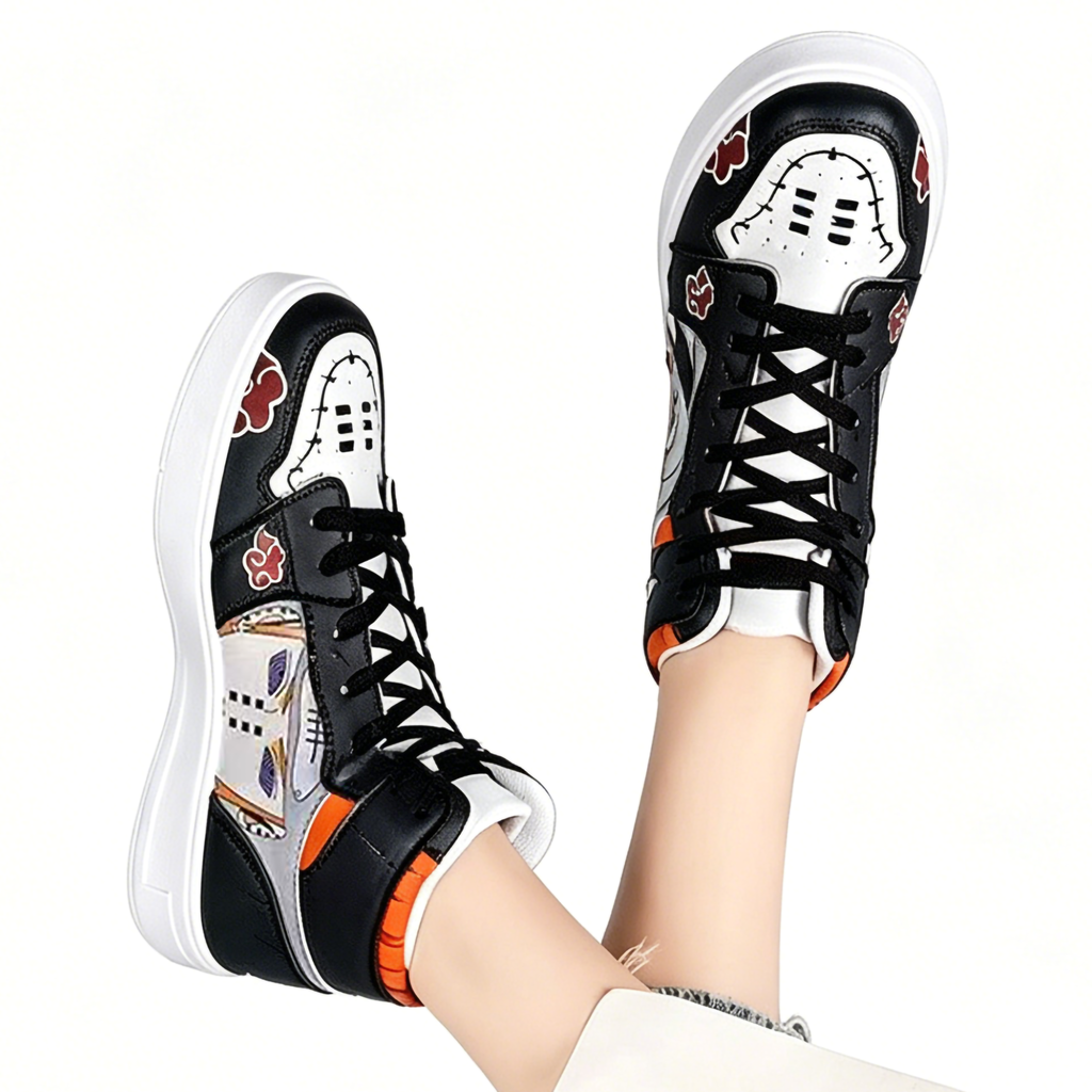 Baskets montantes Naruto Pain Yahiko Anime, chaussures streetwear décontractées à motif Akatsuki