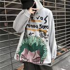 Zoro/Nami modélisation de personnages beau cool dessin animé couple sweat à capuche