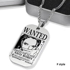 Collier de primes de personnages en titane Luffy/Zoro/Nami/Sanji
