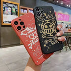 Coque Luffy/Law en silicone antichoc pour iPhone