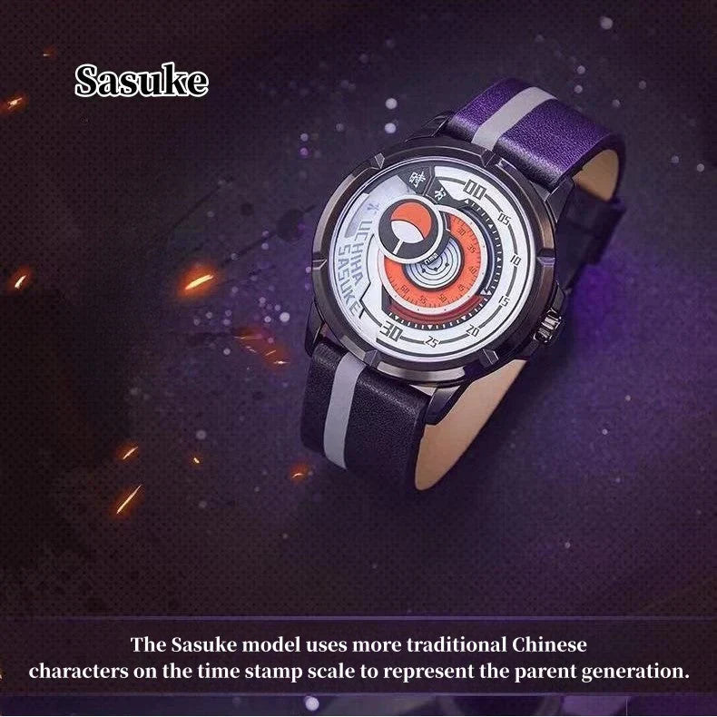 Montre Boruto/Sasuke/Sarada Montre étanche à trois degrés Montre Sharingan