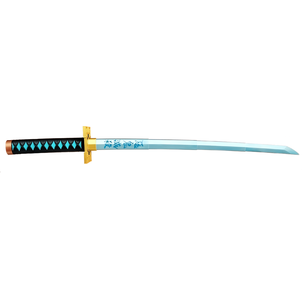 Demon Slayer Tanjiro Zenitsu Katana rétractable, Épée Accessoire de Cosplay Anime