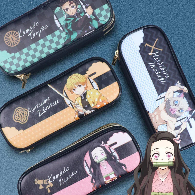 Trousse à stylo Kamado Tanjirou, nouveauté 2022, grande capacité 3 couches, EVA étanche