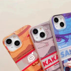 Coque de téléphone anti-collision en silicone tendance exquise Uzumaki/Sasuke/Kakashi Apple