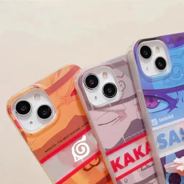Coque de téléphone anti-collision en silicone tendance exquise Uzumaki/Sasuke/Kakashi Apple