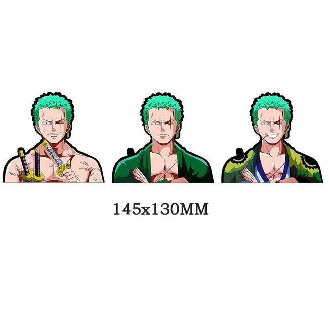 Autocollants 3D dégradés Luffy/Zoro/Nami