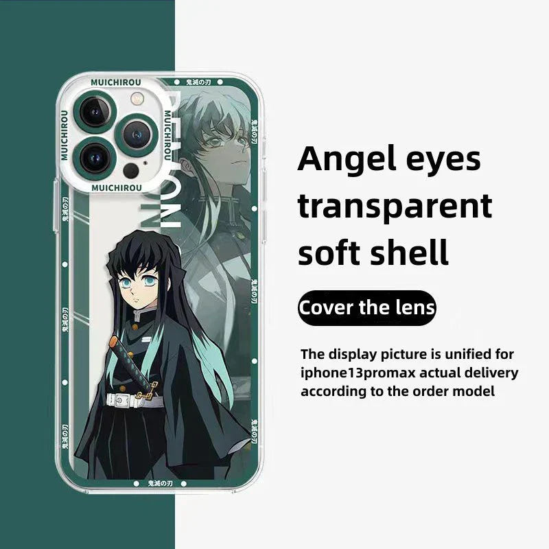 Coque de téléphone antichoc en silicone raffinée tendance Apple pour iPhone, Android Tanjirou/Nezuko