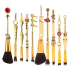 Naruto Gaara Anime Makeup Brush Set, Akatsuki Kunai Sharingan Cosmetic Brushes with Storage Bag
