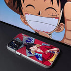 Coque de téléphone Luffy/Zoro en silicone antichoc pour iPhone