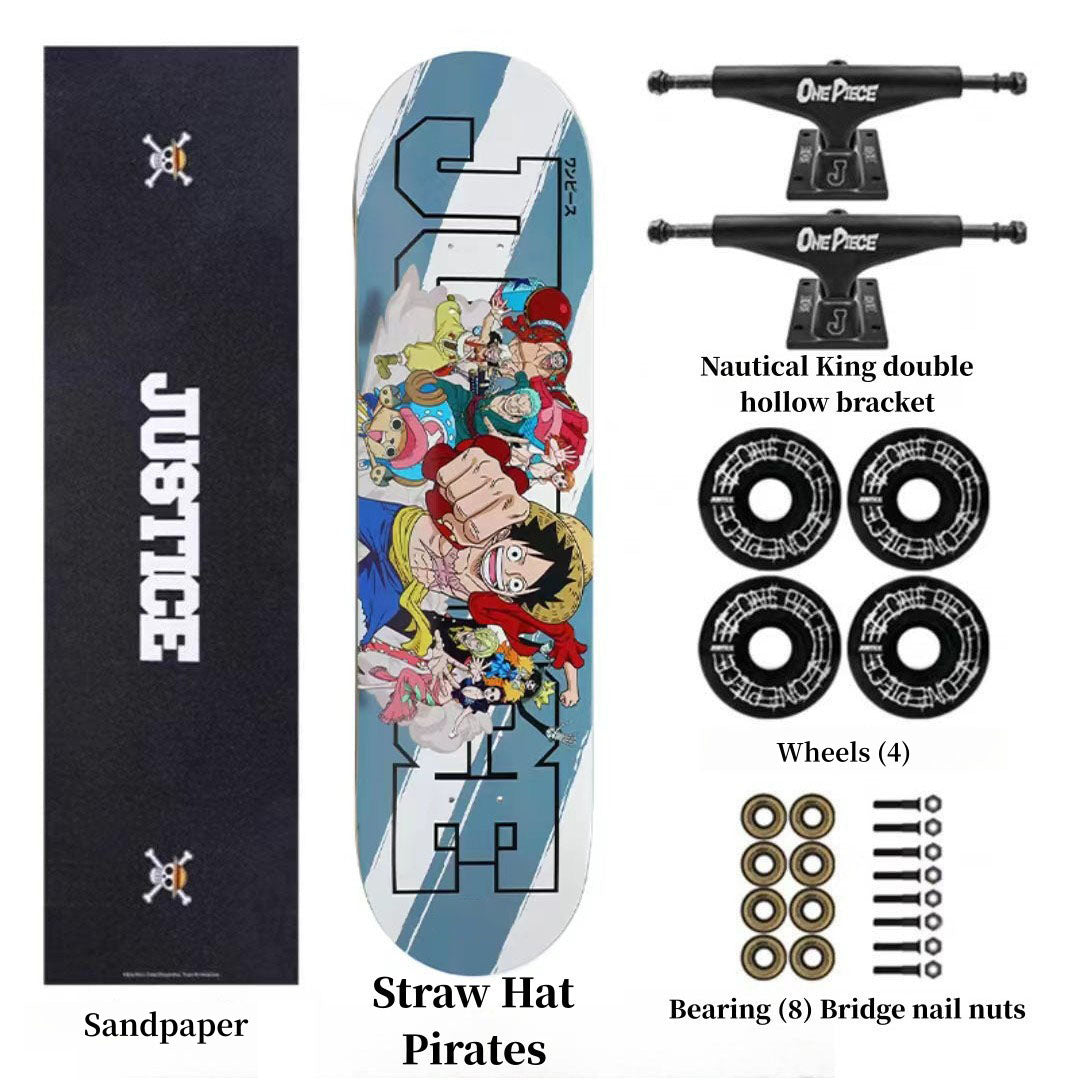 Skateboard professionnel Luffy/Zoro à motif fin (Taille: 80CM×20CM)
