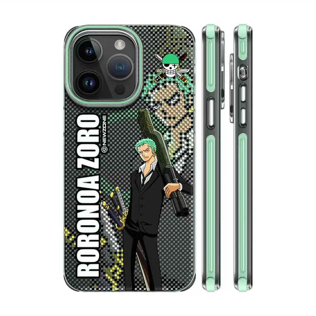 Coque Luffy/Zoro en silicone antichoc pour iPhone
