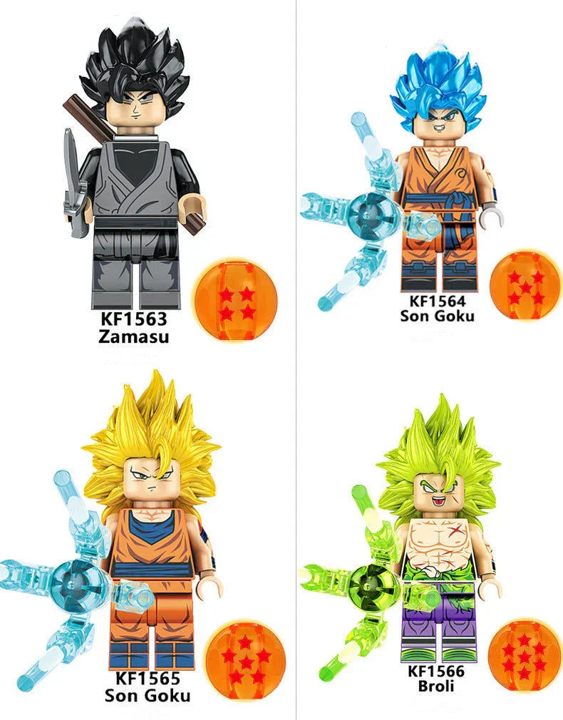 Jouet de construction en blocs à assembler Son Goku/Vegeta Super Saiyan 4