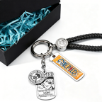 One Piece Anime Keychain Set - Braided Leather Wanted Poster Pendant Keychain