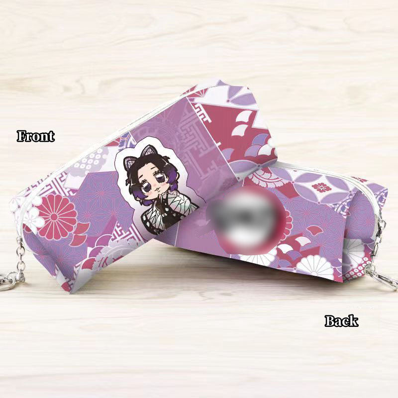 Tanjirou/Nezuko exquise trousse multi-fonctionnelle avec compartiments astucieux et motifs originaux