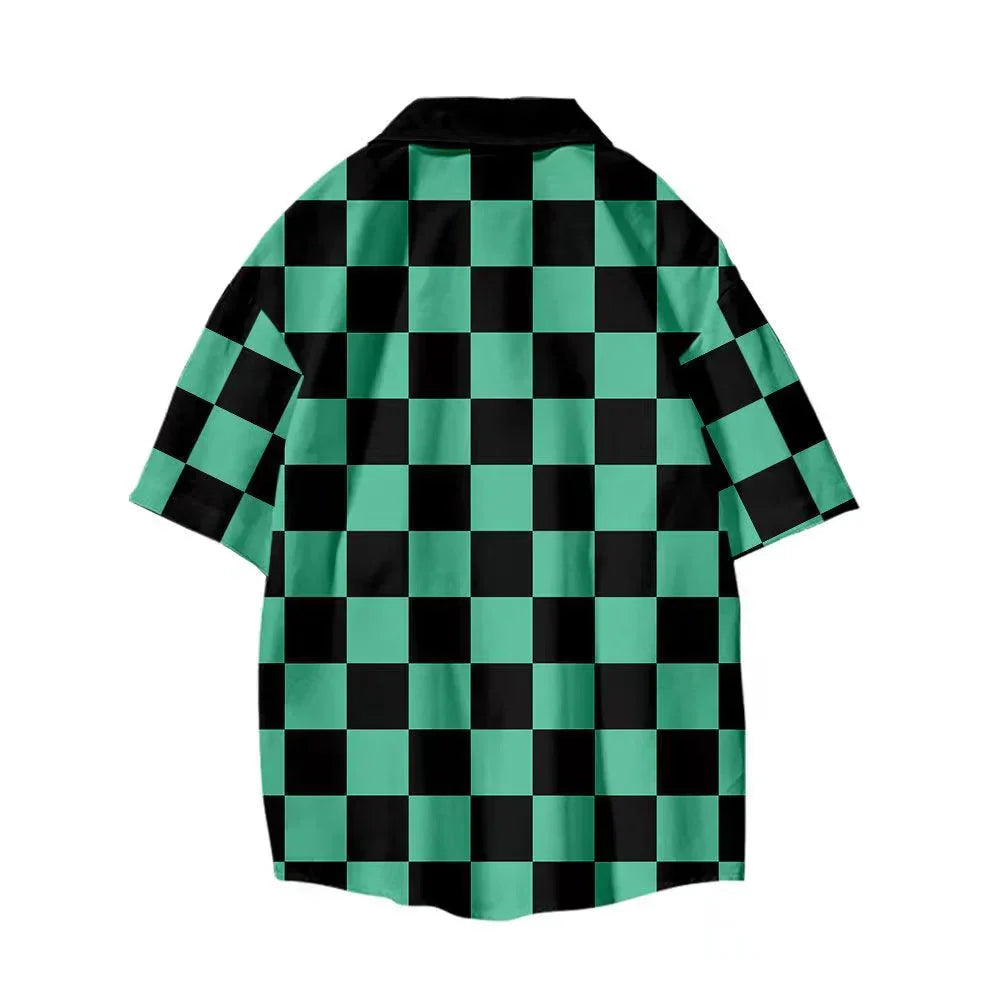 T-shirt Tanjirou/Nezuko, nouveauté été, coupe ample, chemise COS imprimée, tendance jeune décontractée, polyvalente