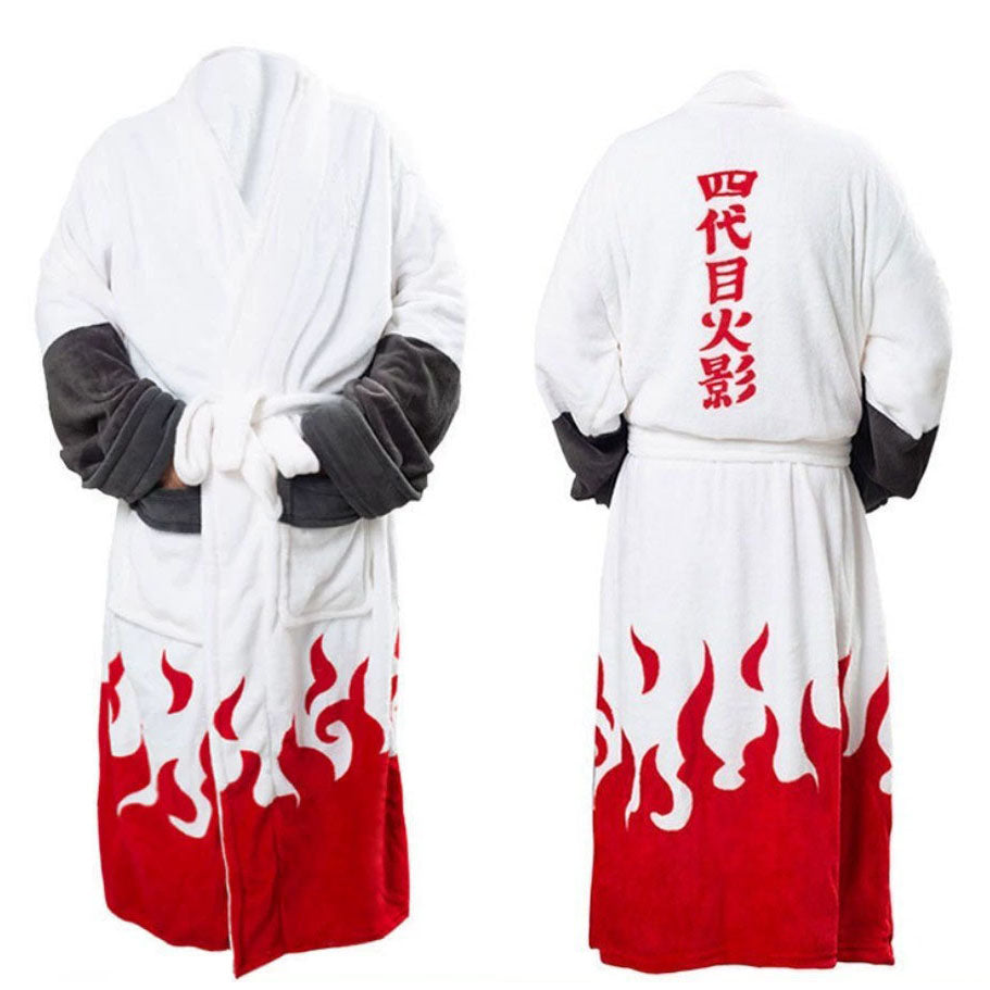 Robe de nuit en flanelle de ninja Fire Shadow - Endormez-vous dans une chemise de nuit confortable