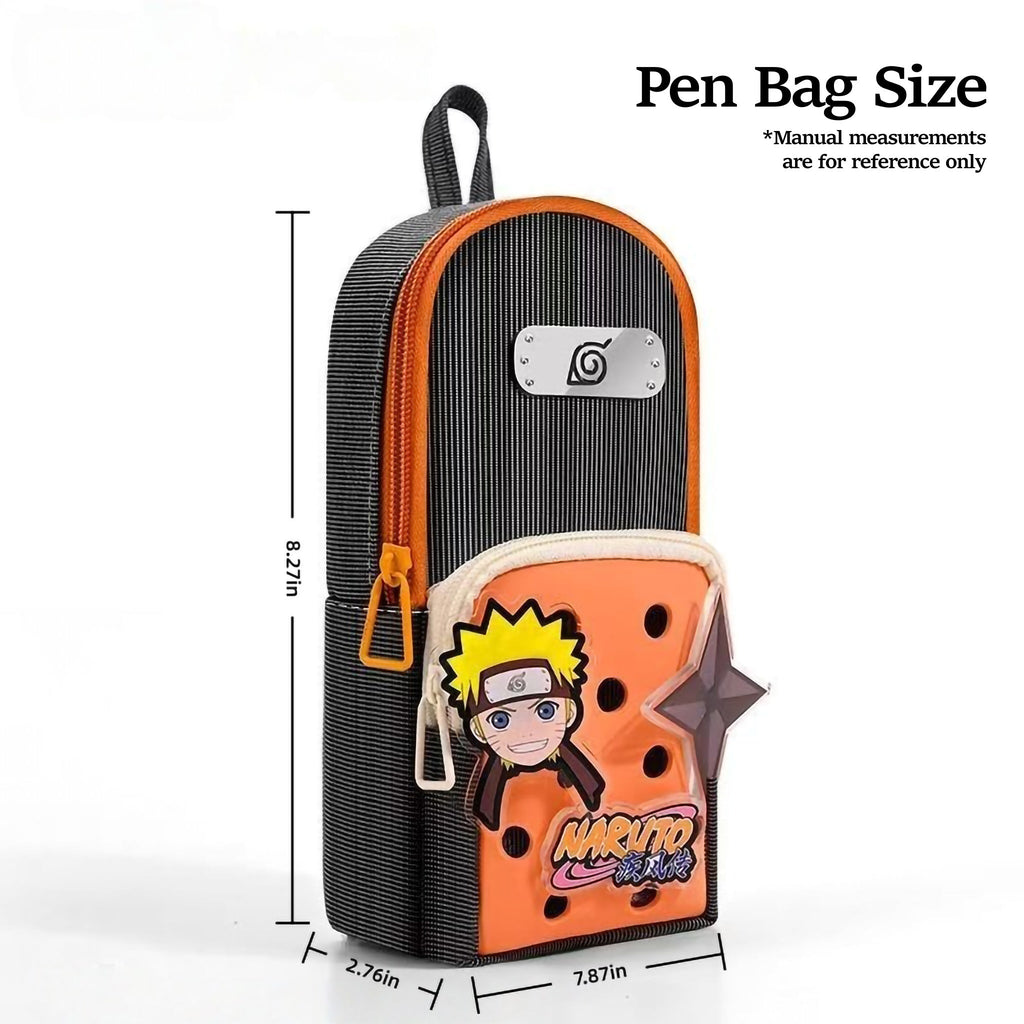Trousse Naruto Anime avec breloques Crocs DIY - Grande capacité
