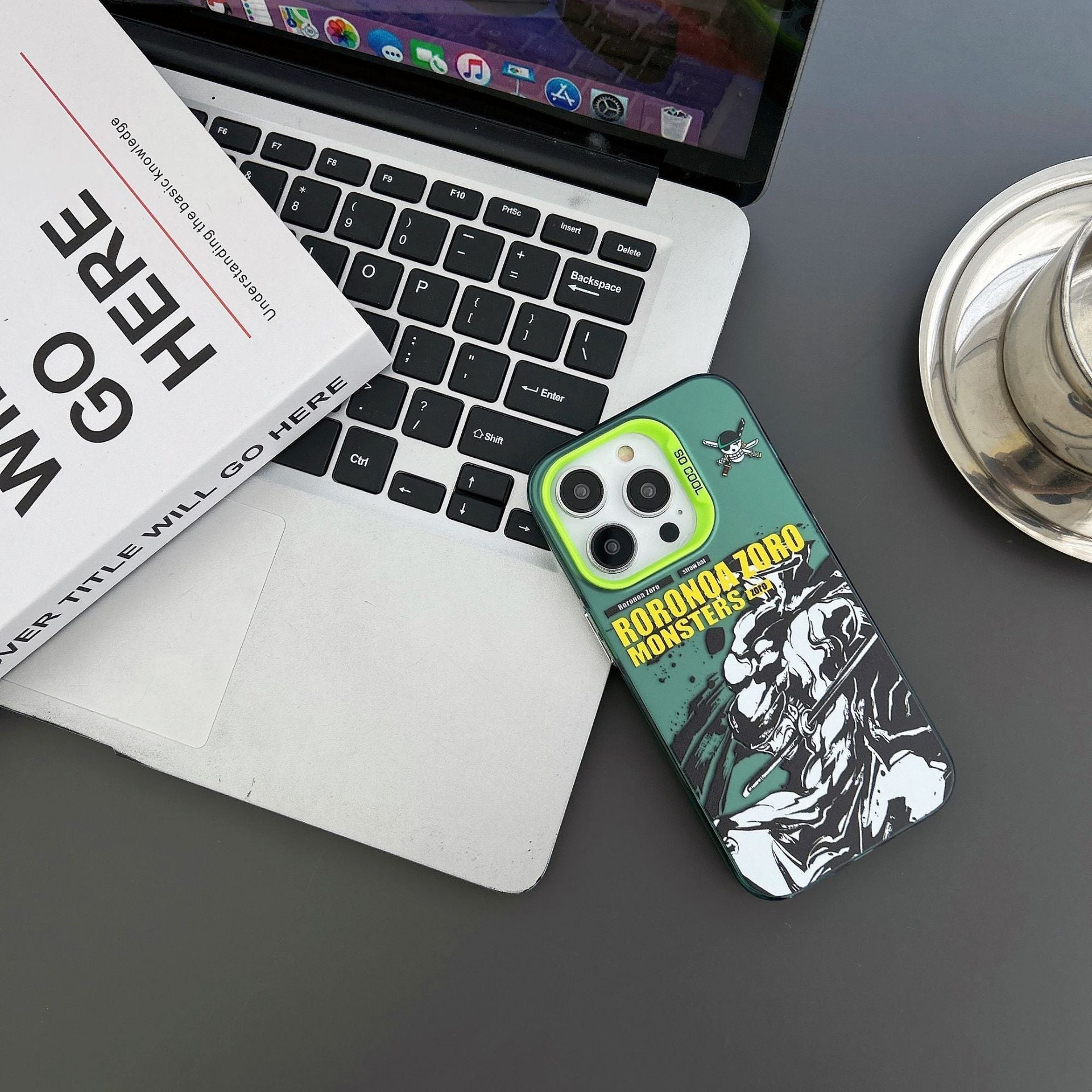 Coque Luffy/Zoro en silicone antichoc pour iPhone