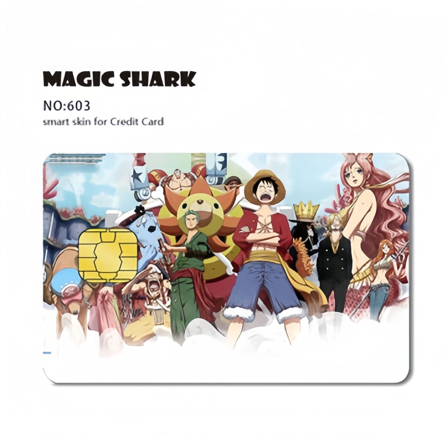 Autocollants de carte bancaire Luffy/Zoro épaissis avec gommage cristal personnalisés