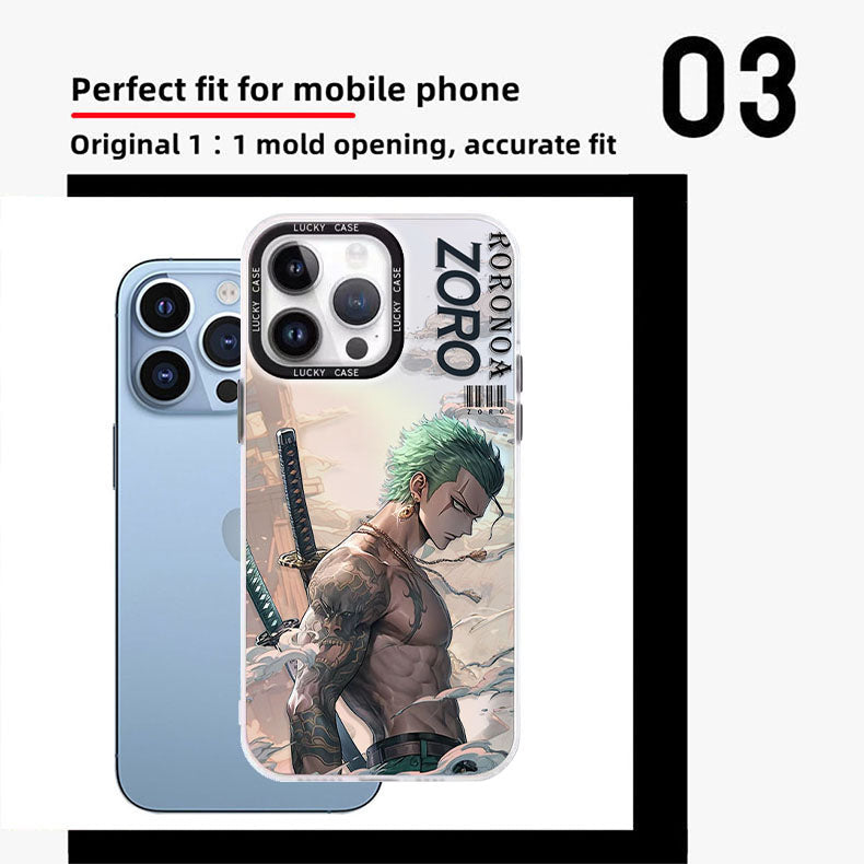 Coque de téléphone anti-choc en silicone Zoro pour iPhone