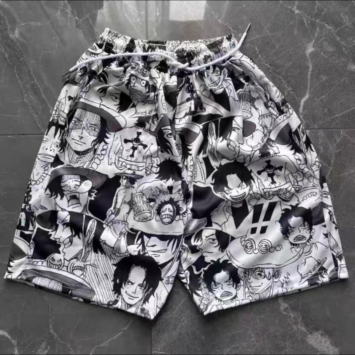 Luffy/Zoro/Sanji/Ace Bermuda ample d'été pour la maison