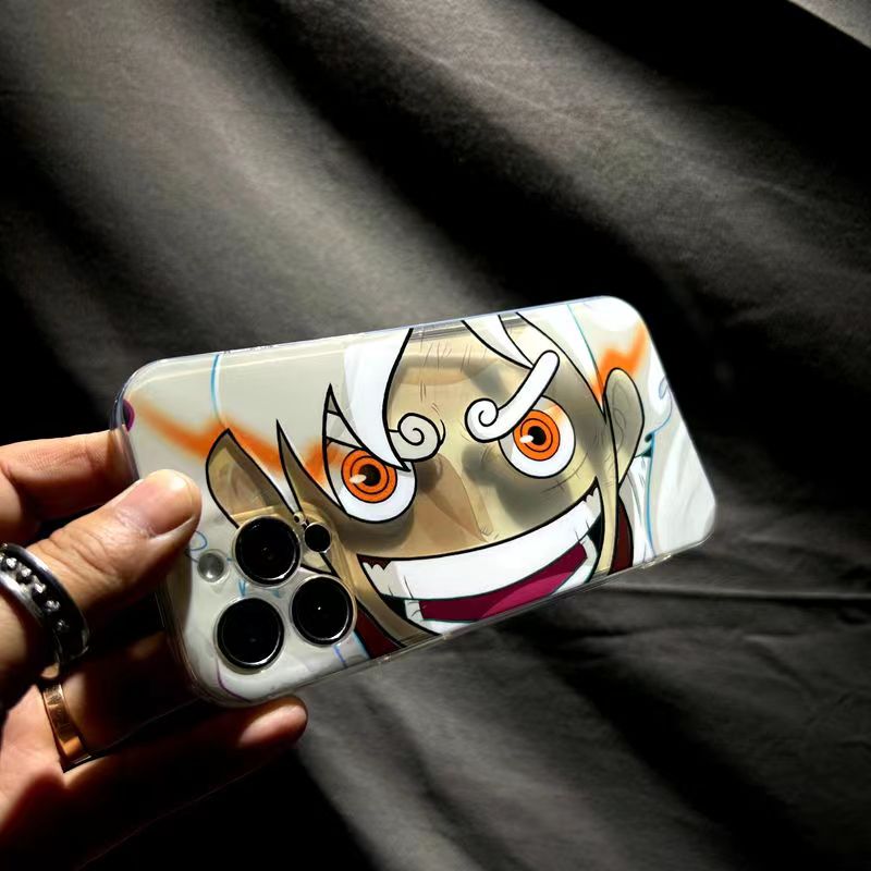 Coque de téléphone Luffy/Zoro en silicone antichoc pour iPhone