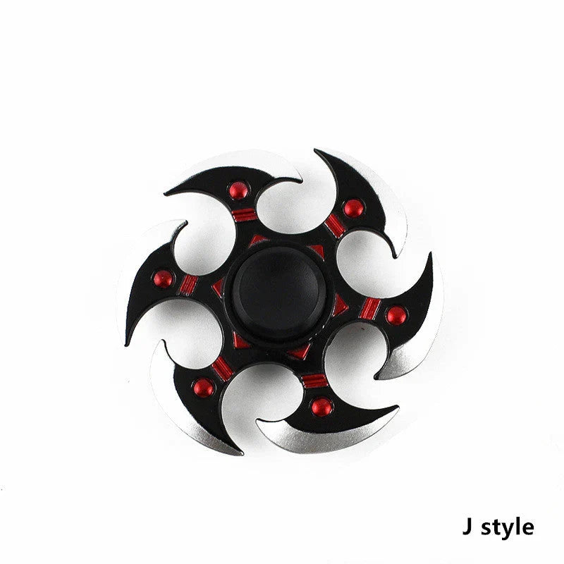 Figurine Sharingan avec hand spinner en métal pour soulager le stress