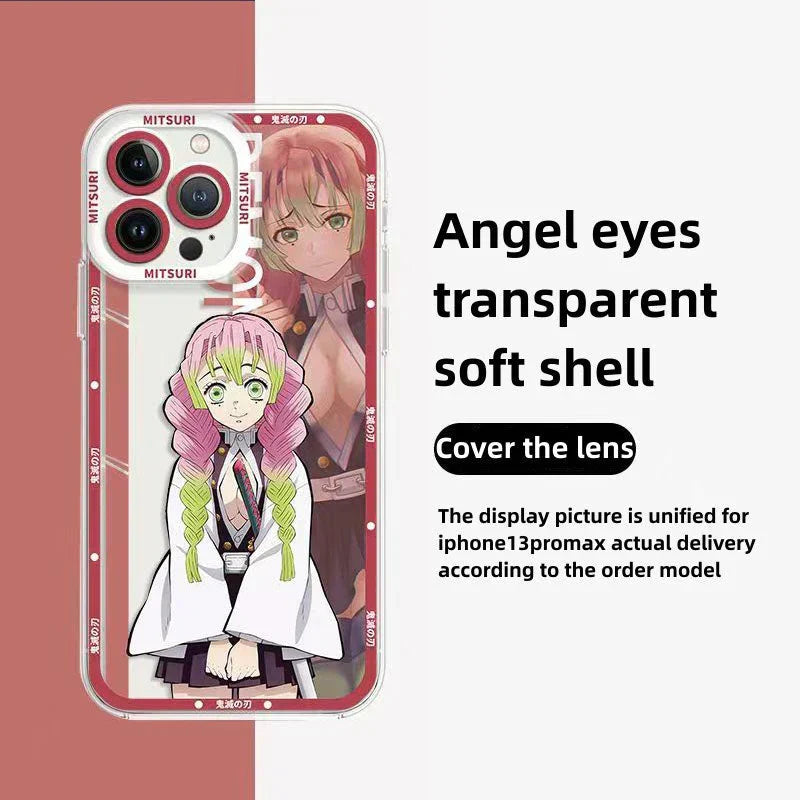 Coque de téléphone antichoc en silicone raffinée tendance Apple pour iPhone, Android Tanjirou/Nezuko
