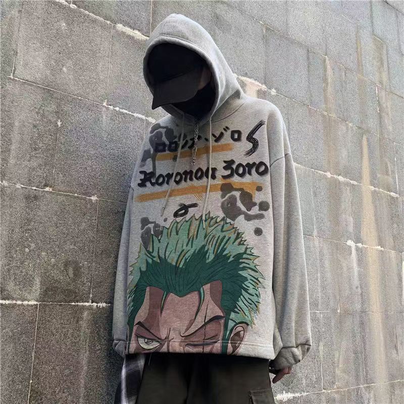 Zoro/Nami modélisation de personnages beau cool dessin animé couple sweat à capuche