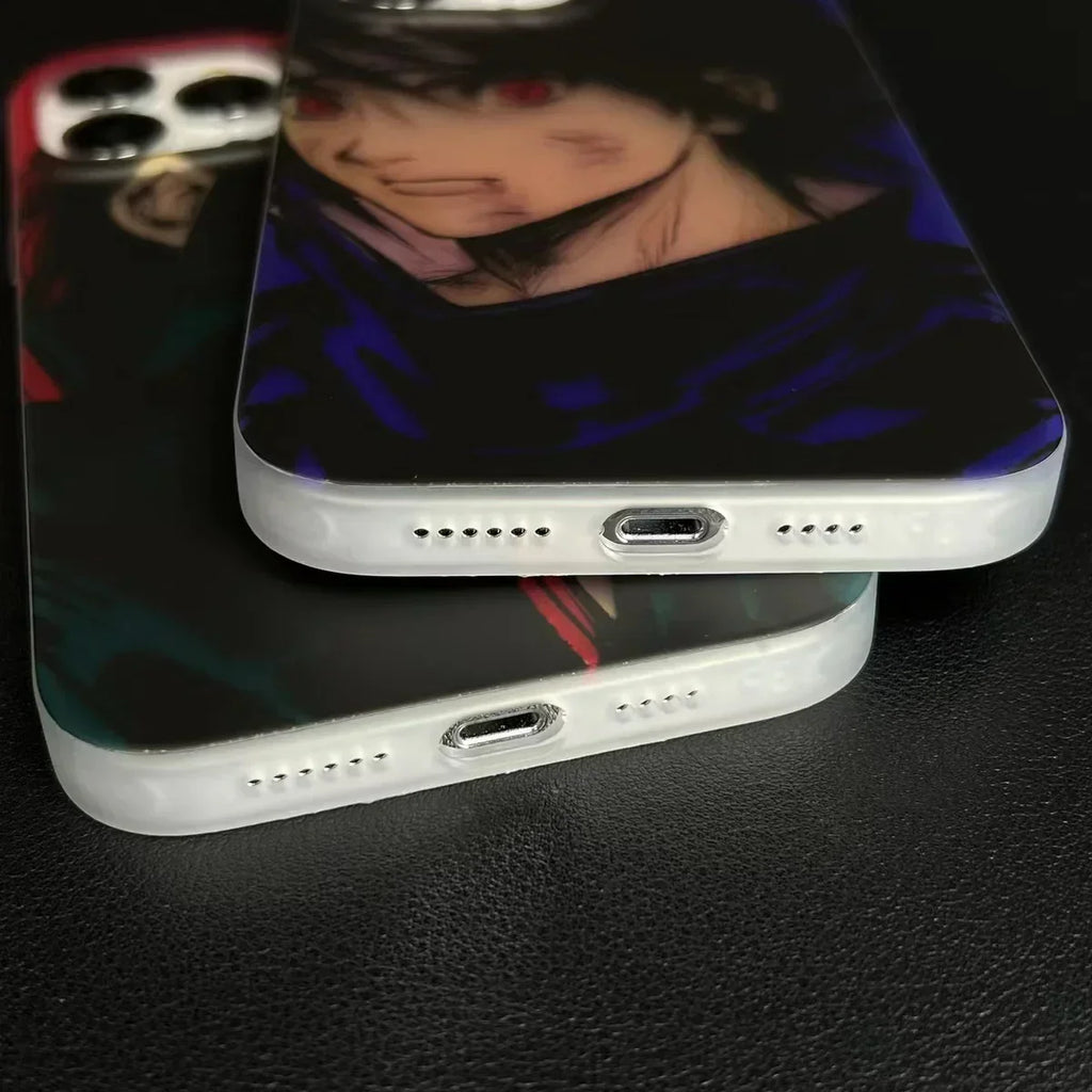 Sasuke/Itachi Coque de téléphone anti-collision en silicone tendance raffiné Apple