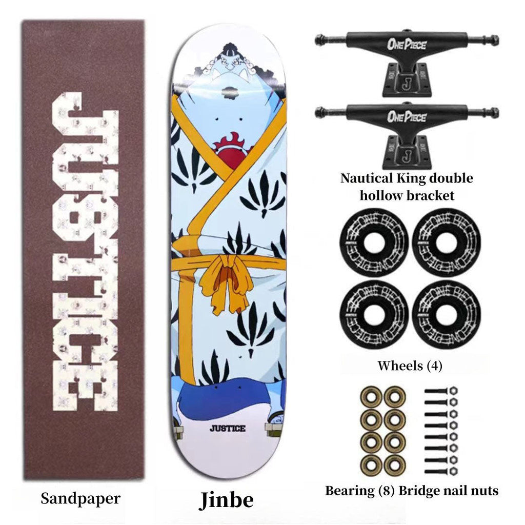 Skateboard professionnel Luffy/Zoro à motif fin (Taille: 80CM×20CM)