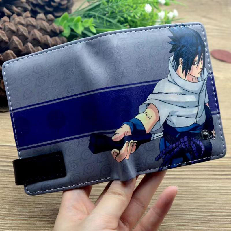 Portefeuille en cuir exquis Sasuke/Itachi/Kakashi avec design grande capacité et excellente qualité