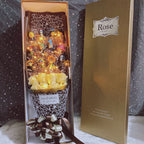Bouquet de Savons Roses Faits à la Main Luffy/Zoro avec LED pour Cadeaux Romantiques de la Saint-Valentin
