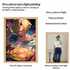 Luffy/Zoro/Sanji peuvent servir de miroirs, de peintures décoratives ou de tableaux lumineux.